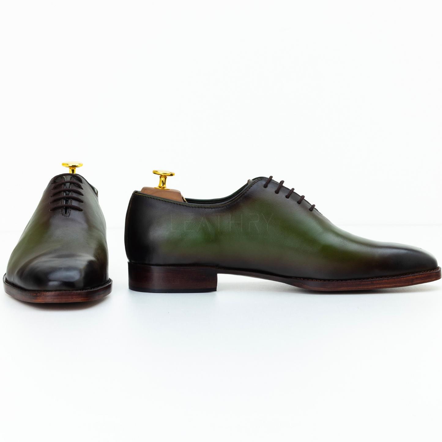 The Ewan | Green Patina Whole Cut Oxford