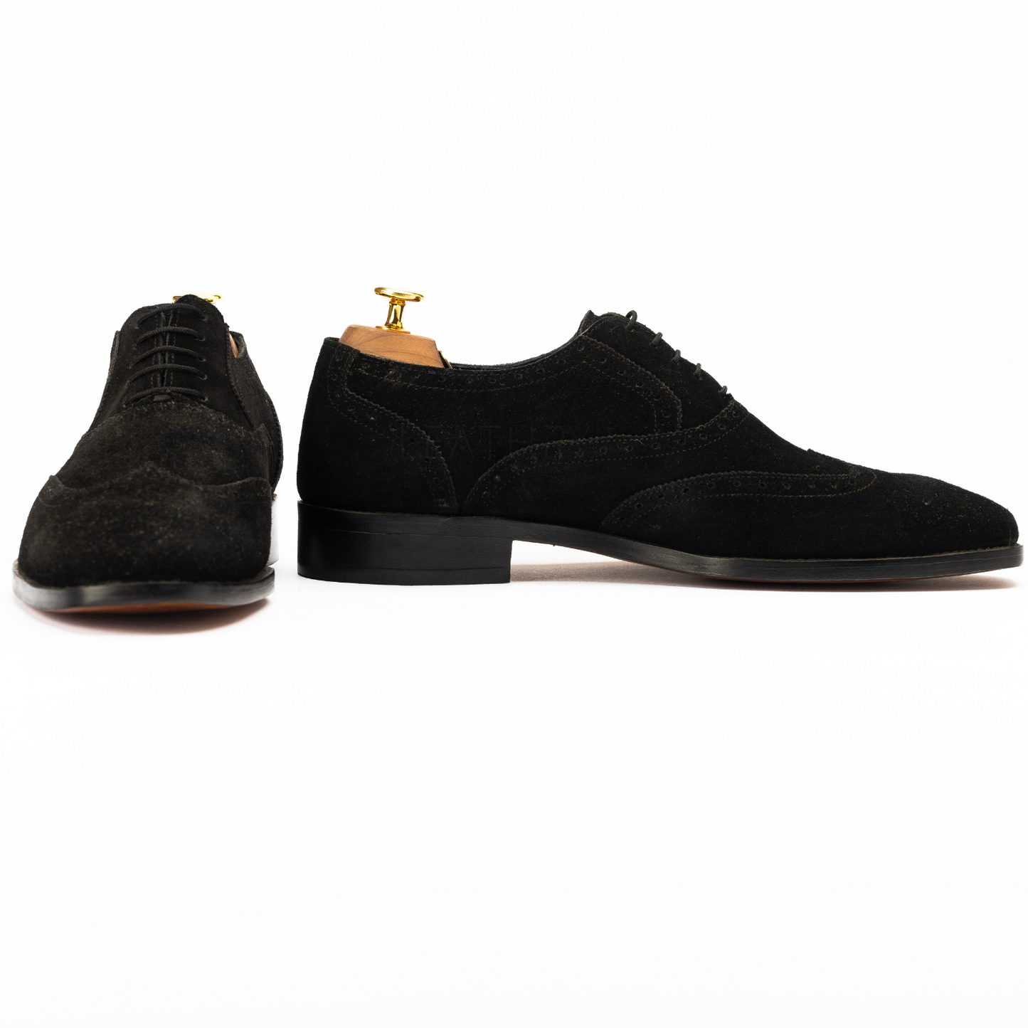 The Ford | Black Suede Brogue Oxford Shoes