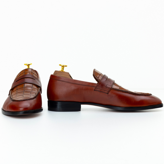 The Brook | Alligator Penny Loafers