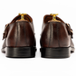 The Xeno | Brown Pebble Grain Double Monk