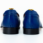 The Perrin | Blue Crocodile Tassel Loafers