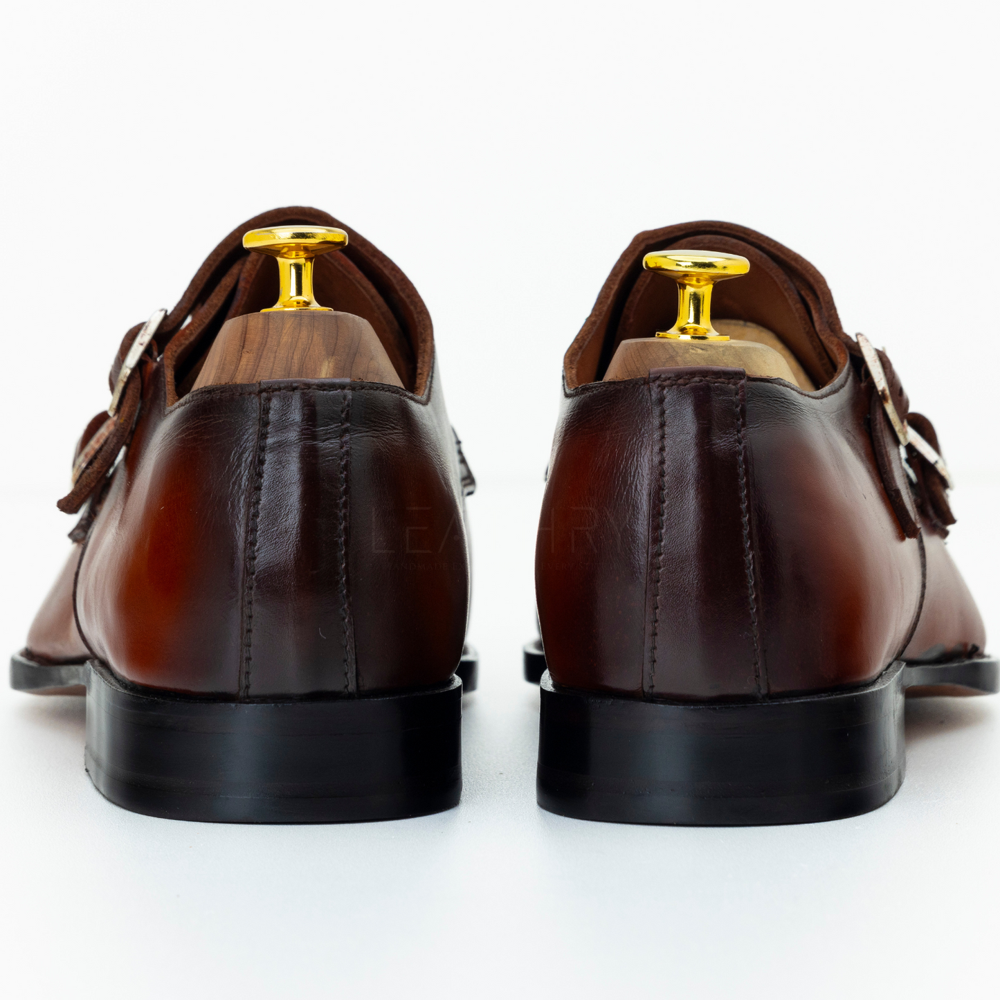 The Ansel | Brown Leather Double Monk Strap