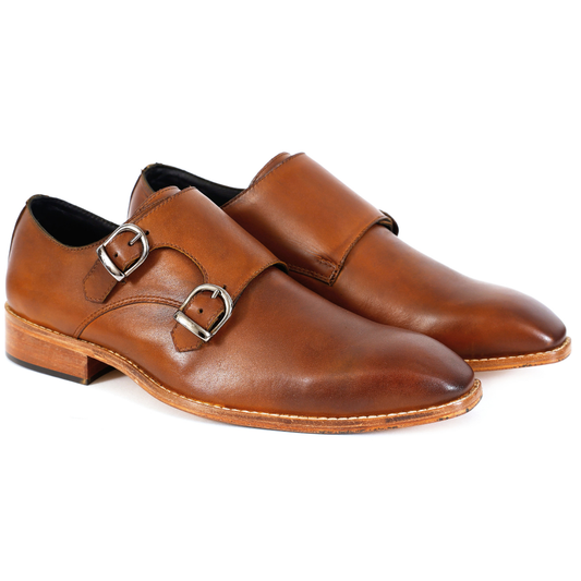 The Burla | Caramel Double Monk Buckle