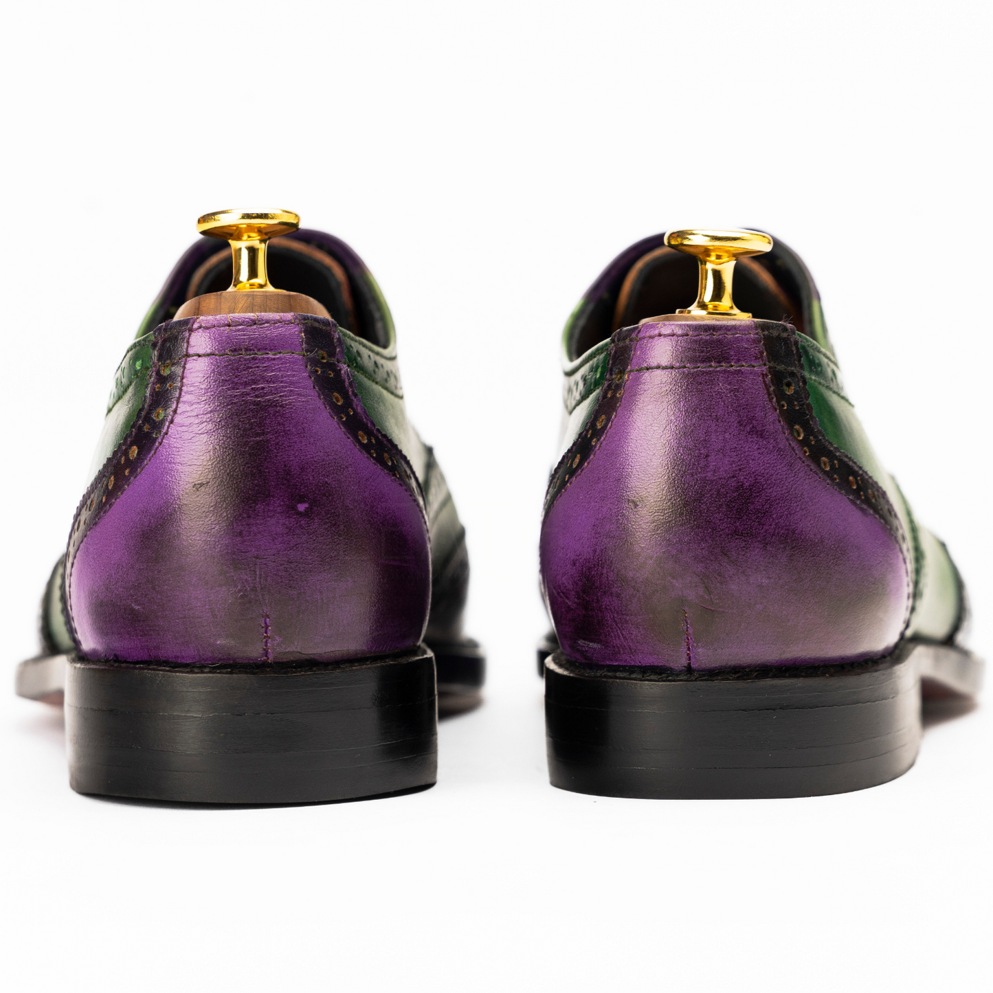 The Bowen | Purple & Green Blend Wingtip Oxfords