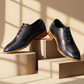 The Dion | Blue Whole Cut Oxfords