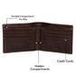 6 Cards Leather Wallet - Dark Brown