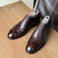 Chocolate Brown Patina Cap Toe Oxfords