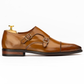 The Grover | Cap Toe Tan Double Monk