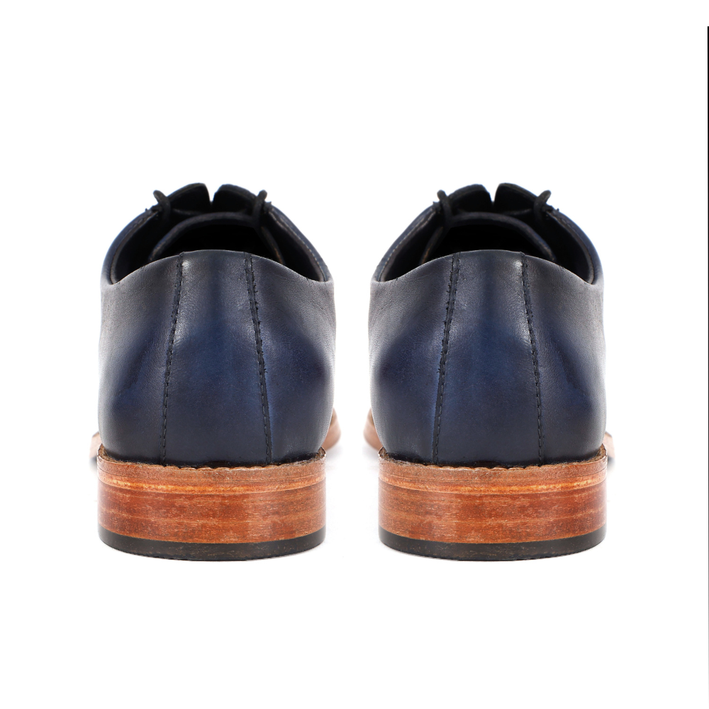 The Dion | Blue Whole Cut Oxfords