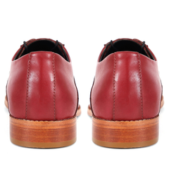 The Rellin | Red Men's Leather Oxford Shoes