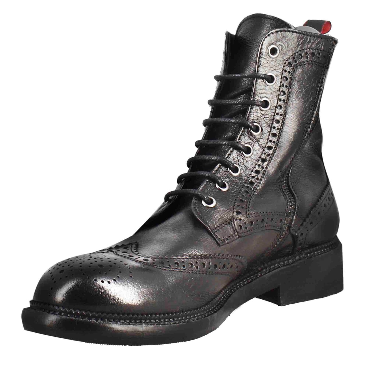 Candy amphibians for men in black washed leather