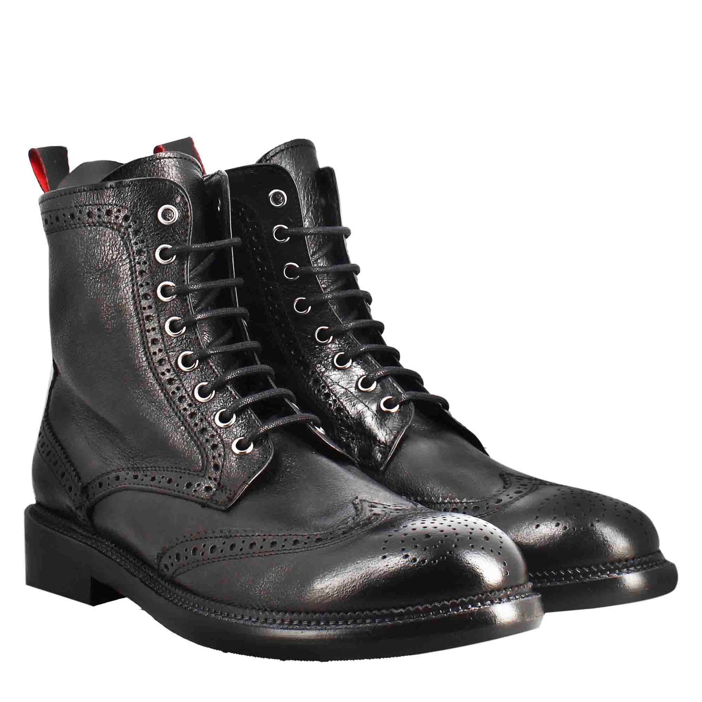 Candy amphibians for men in black washed leather
