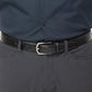 Single Stitch Leather Belt - Black