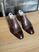 Chocolate Brown Patina Cap Toe Oxfords