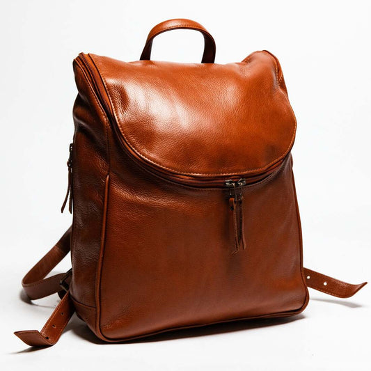 Kelly Leather Backpack - Tan