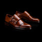 Cap Toe Double Monk Strap – Brown