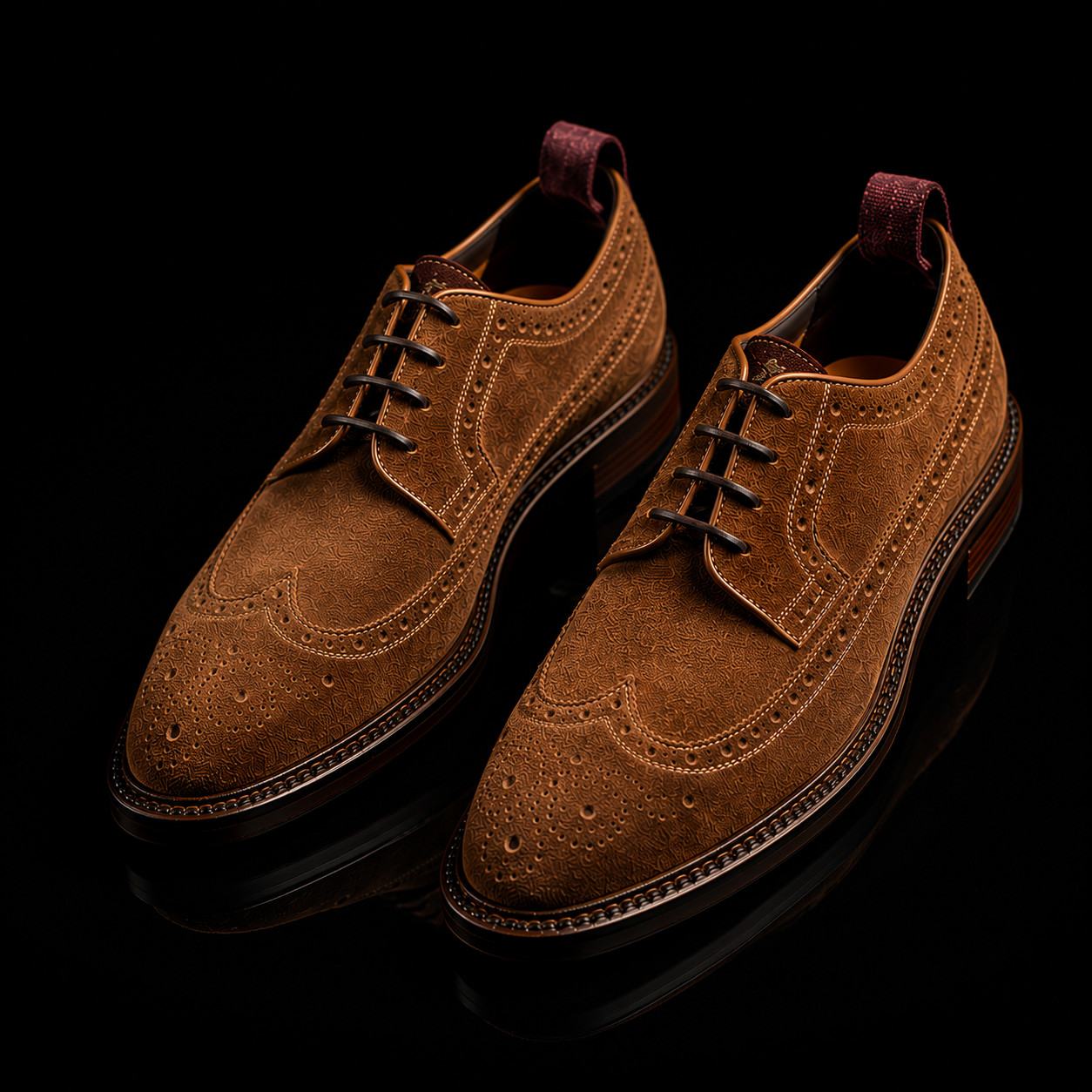Handmade Men's Brown Suede Leather Oxford Shoes