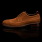 Handmade Men's Brown Suede Leather Oxford Shoes