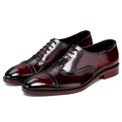 Classic Captoe Oxford Wine Red