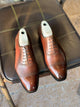 Chestnut Brown Brogue Cap Toe Oxfords
