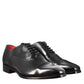 French toe shoes in black leather