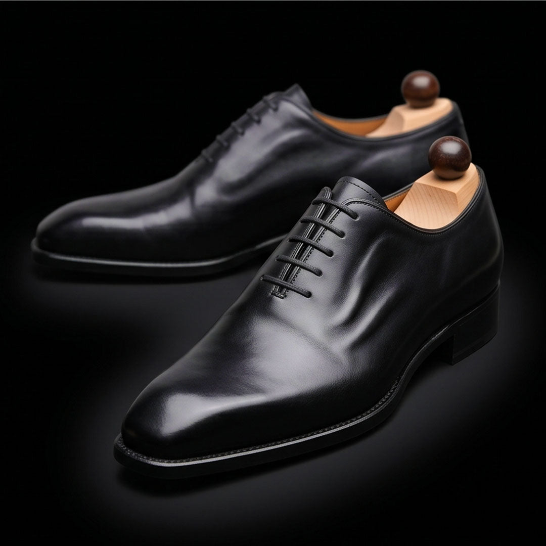 Handmade Men's Black Leather Formal Shoes