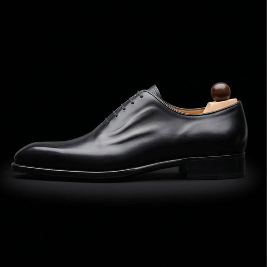 Handmade Men's Black Leather Formal Shoes
