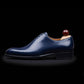 Handmade Men's Blue Patina Leather Formal Shoes