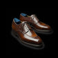 Handmade Men's Brown Patina Leather Dress Shoes