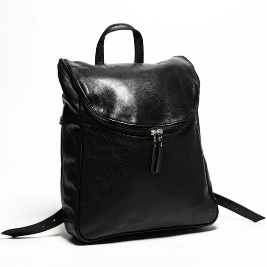 Kelly Leather Backpack - Black