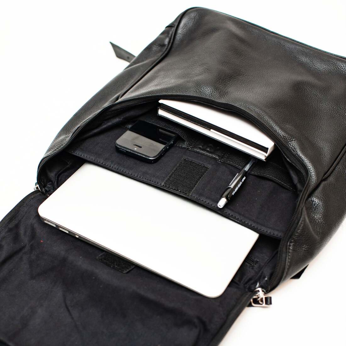 Kelly Leather Backpack - Black