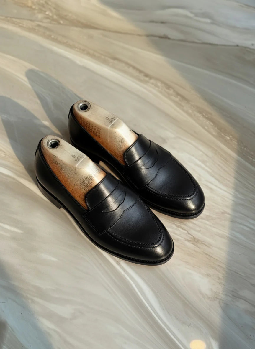 Classic Black Penny Loafers