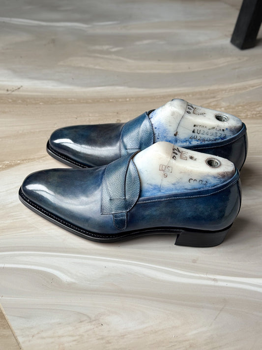Blue Patina Loafers