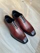 Burgundy Black Whole-Cut Oxfords