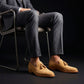 Men's Beige Suede Leather Tassel Loafers