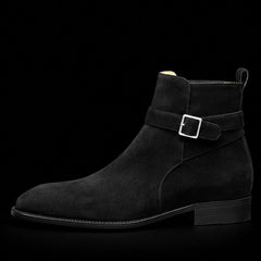 Men's Black Suede Leather Jodhpur Boots
