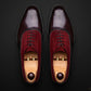 Men's Black & Maroon Suede Leather Oxford Shoes