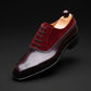 Men's Black & Maroon Suede Leather Oxford Shoes