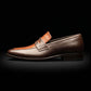 Men's Brown Alligator Leather Penny Loafers