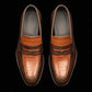 Men's Brown Alligator Leather Penny Loafers