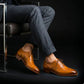 Men's Brown Leather Wingtip Brogue Oxford Shoes