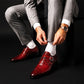 Men's Brown Patina Alligator Leather Monk Buckle Shoes
