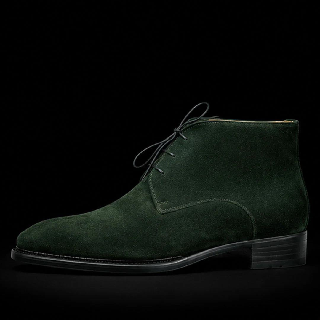 Men's Forest Green Suede Leather Chukka Boots