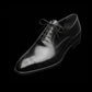 Men's Handmade Black Leather Medallion Toe Shoes