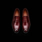 Men's Handmade Ox Blood Patina Leather Penny Loafers
