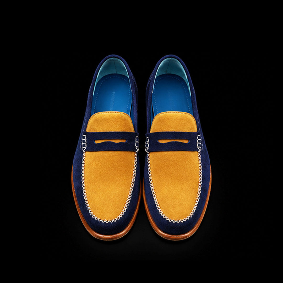 Men's Multi Color Pure Suede Penny Loafers