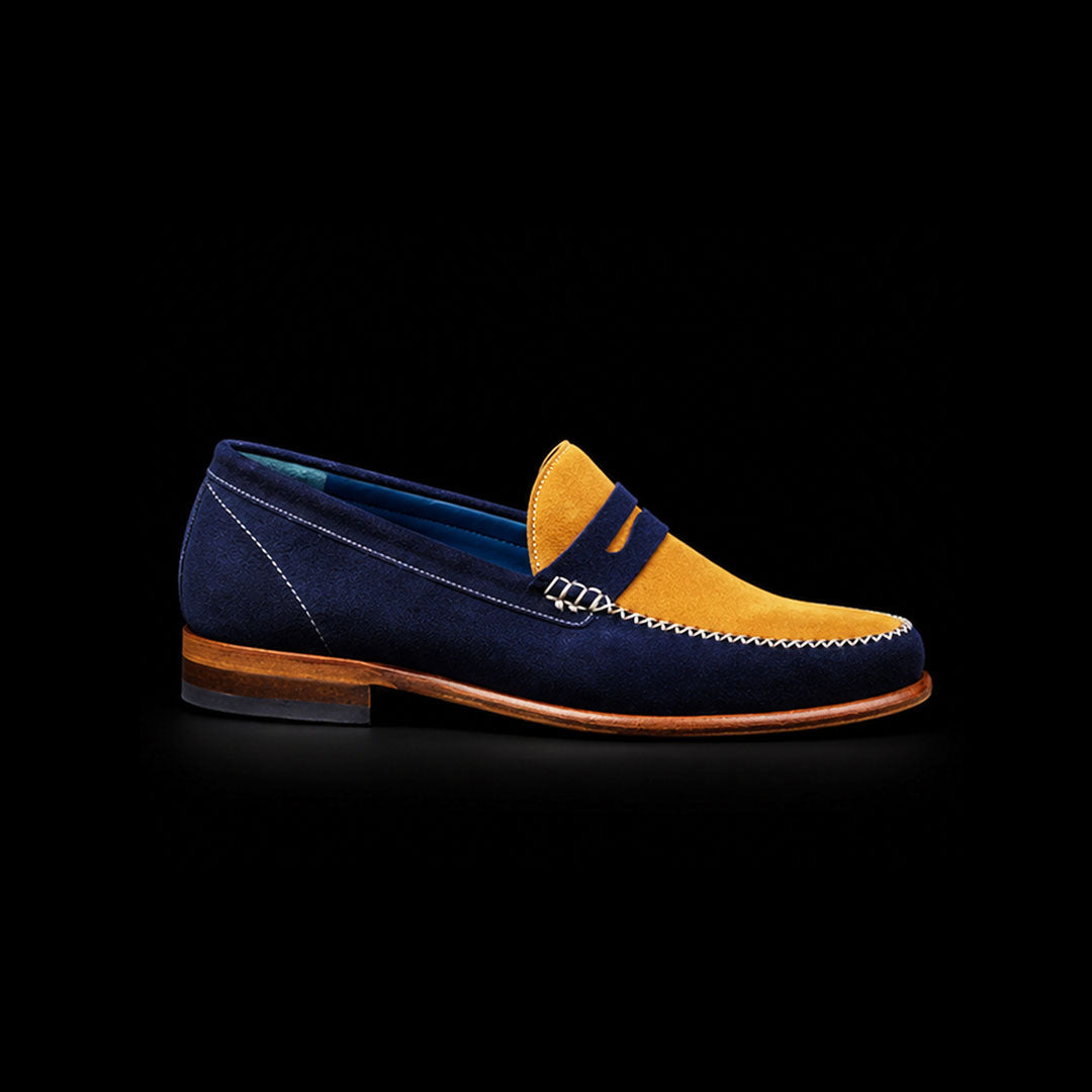 Men's Multi Color Pure Suede Penny Loafers