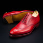 Men's Red Leather Formal Lace Up Oxford Shoes