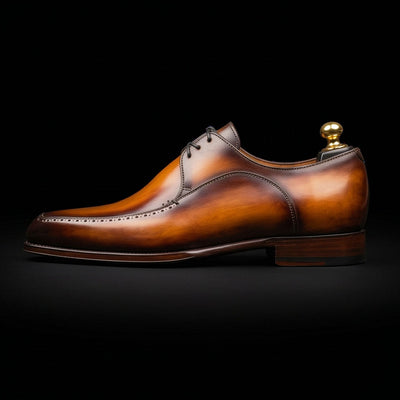 light brown leather dress shoes Giovanni Spring Brown Leather Linen Dress Shoes Reed