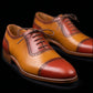 Men's Two Tone Brown Leather Oxford Shoes